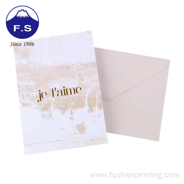 Gold Foil Printing Custom Greetings Cards